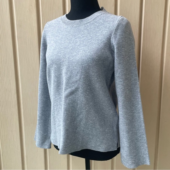 MADEWELL • Grey Laced-Back Pullover Sweater - Picture 9 of 16